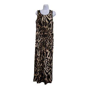 AB Studio animal print maxi dress